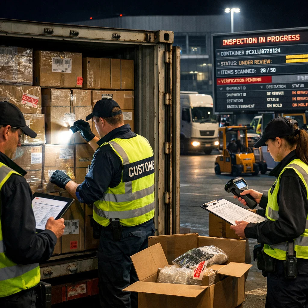 Досмотр груза на таможне