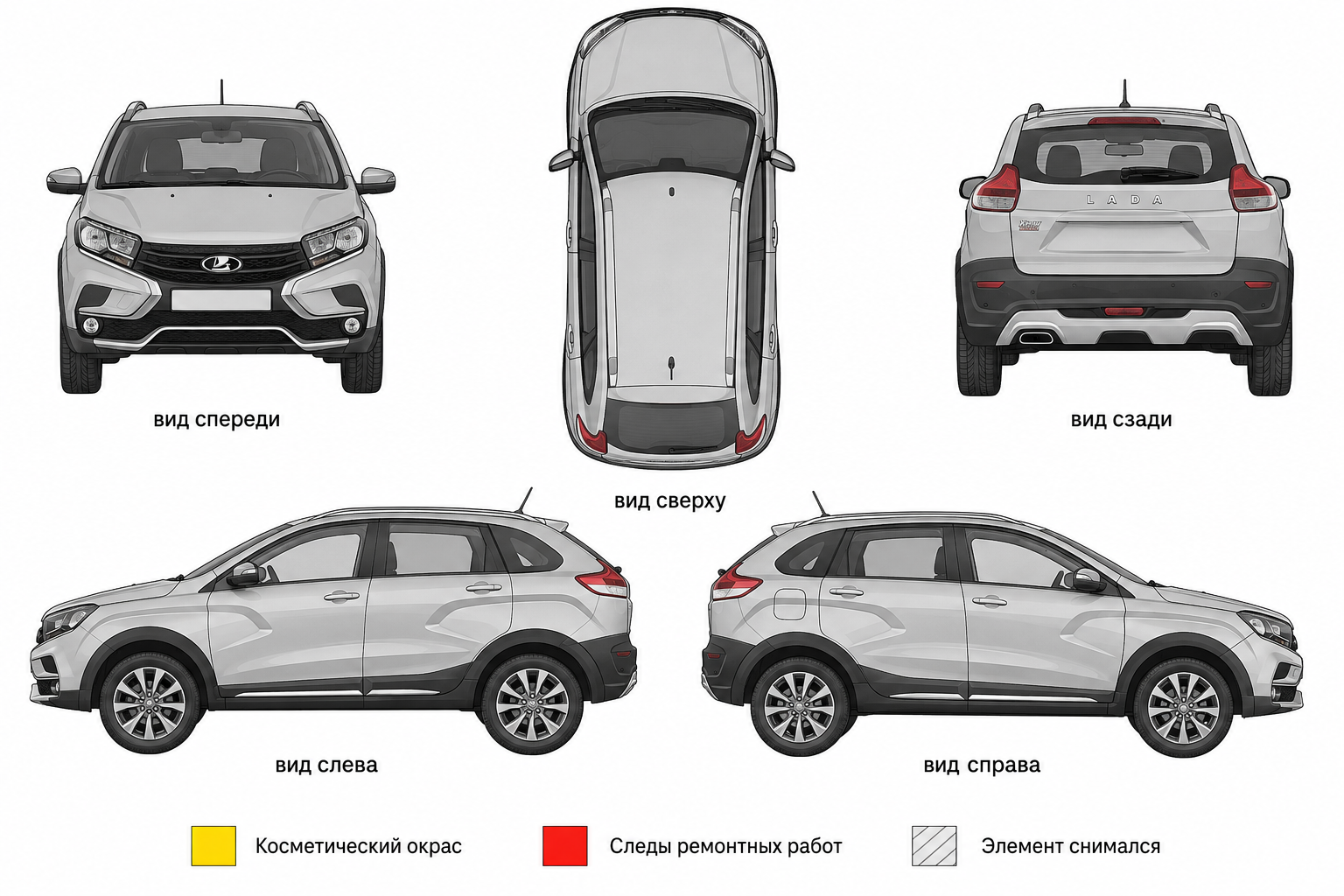 Карта ЛКП LADA XRAY Cross