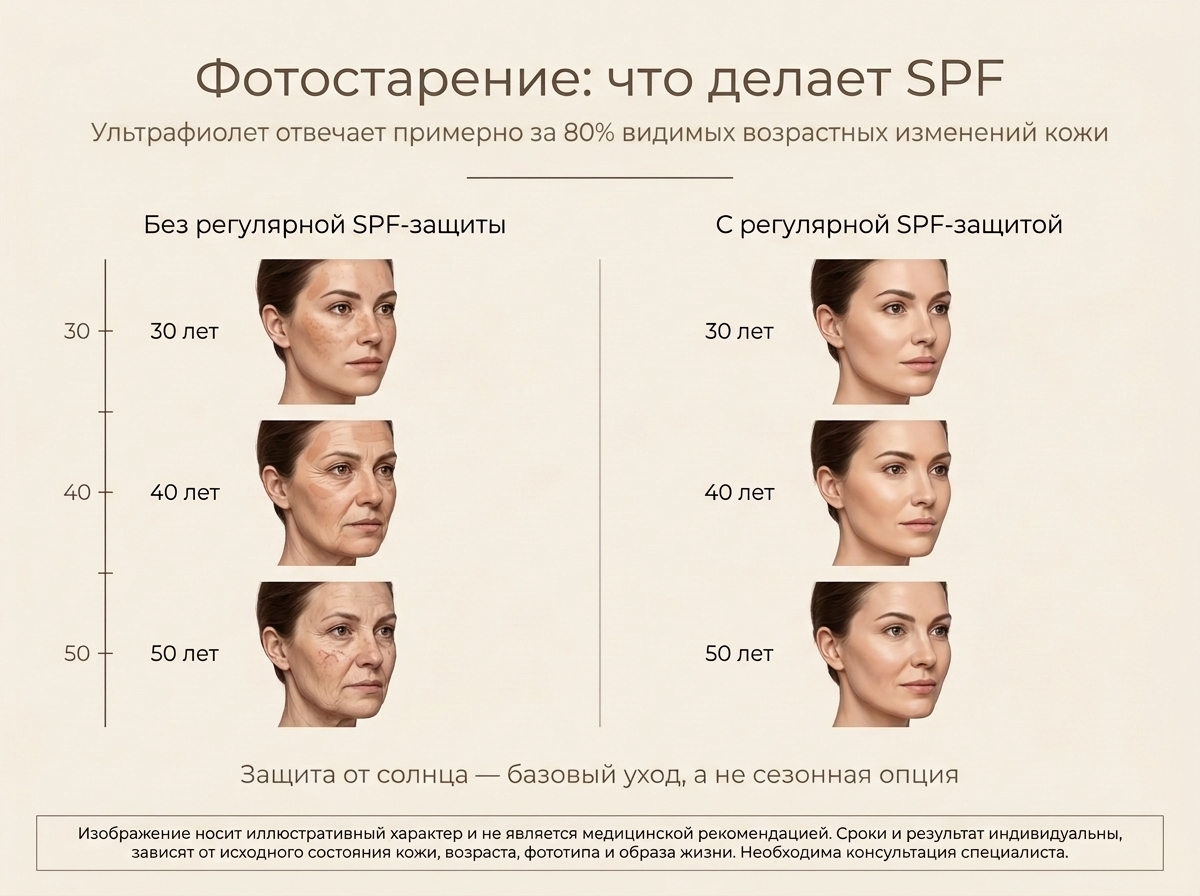 Солнцезащита как самая доказанная профилактика старения кожи