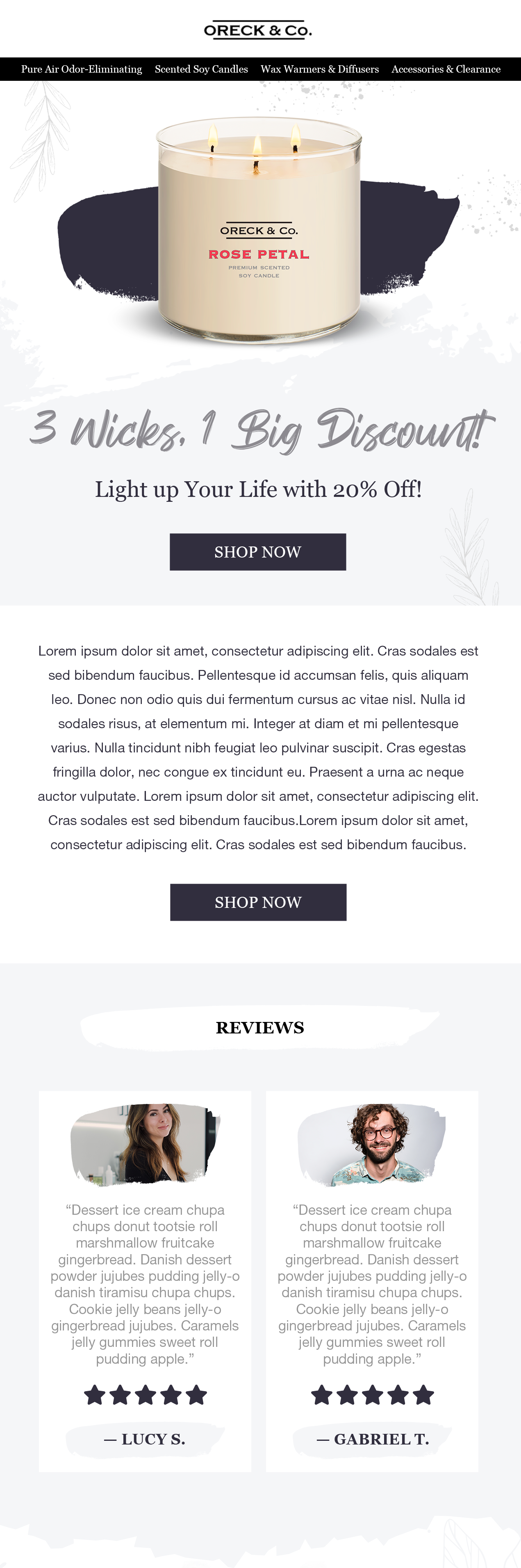 Email template for ecommerce business
