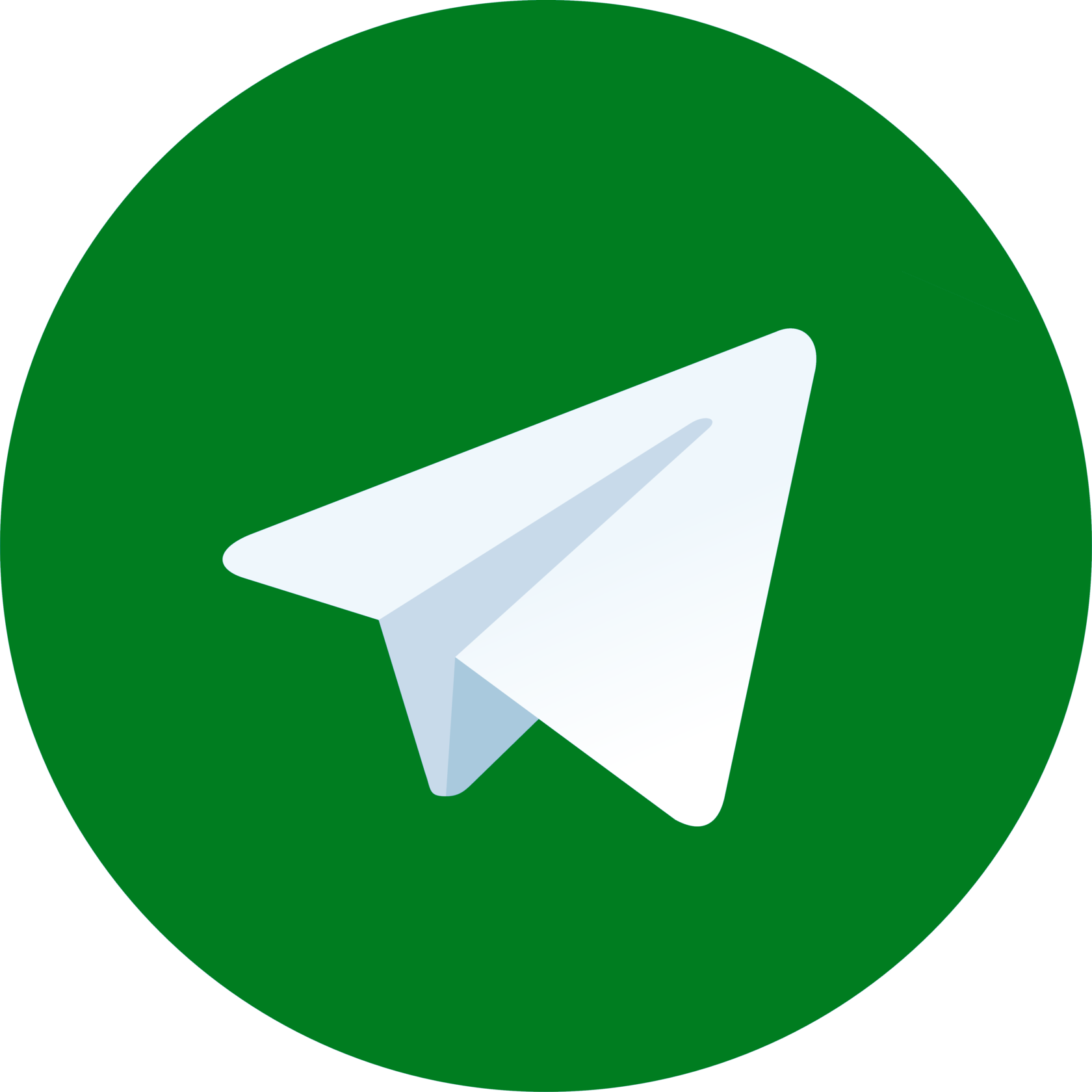 Значок телеграмм зеленый