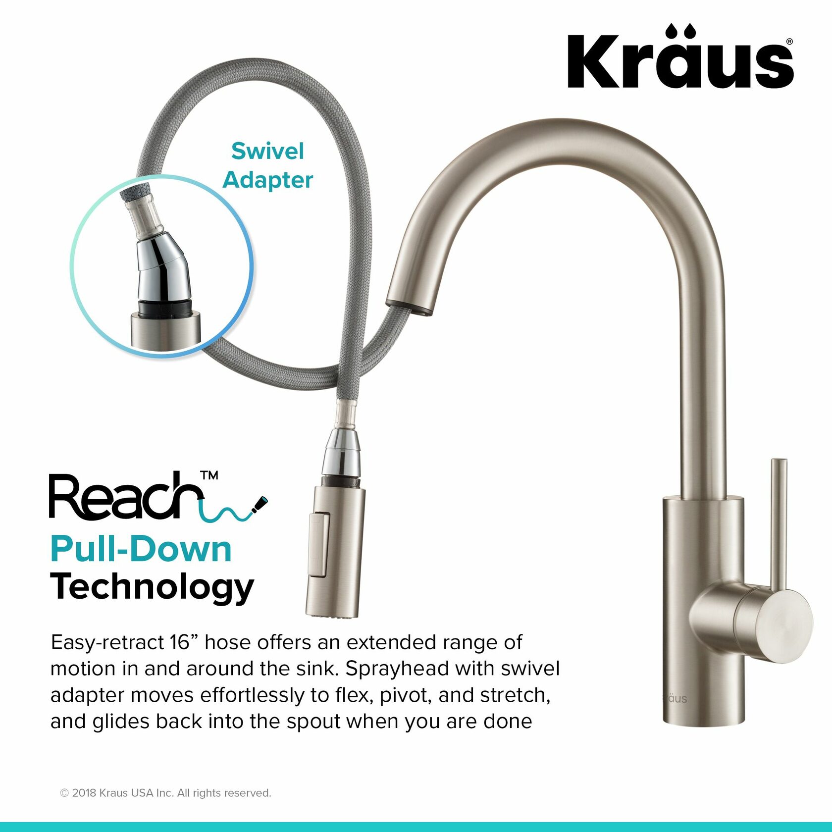 Кухонный смеситель Kraus KPF-2620SFS - изображение 10