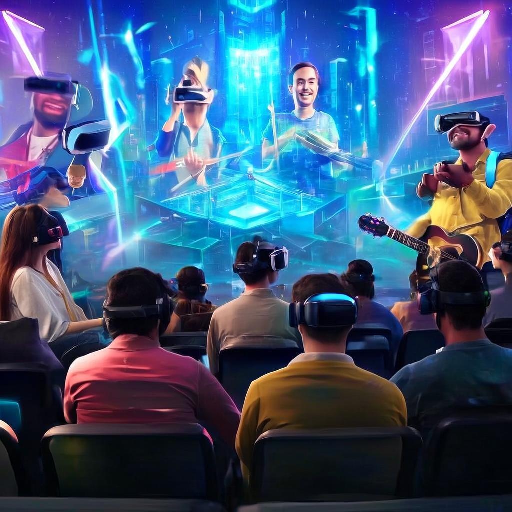 Виртуальный концерт в VR с иммерсивными визуальными эффектами и интерактивной аудиторией