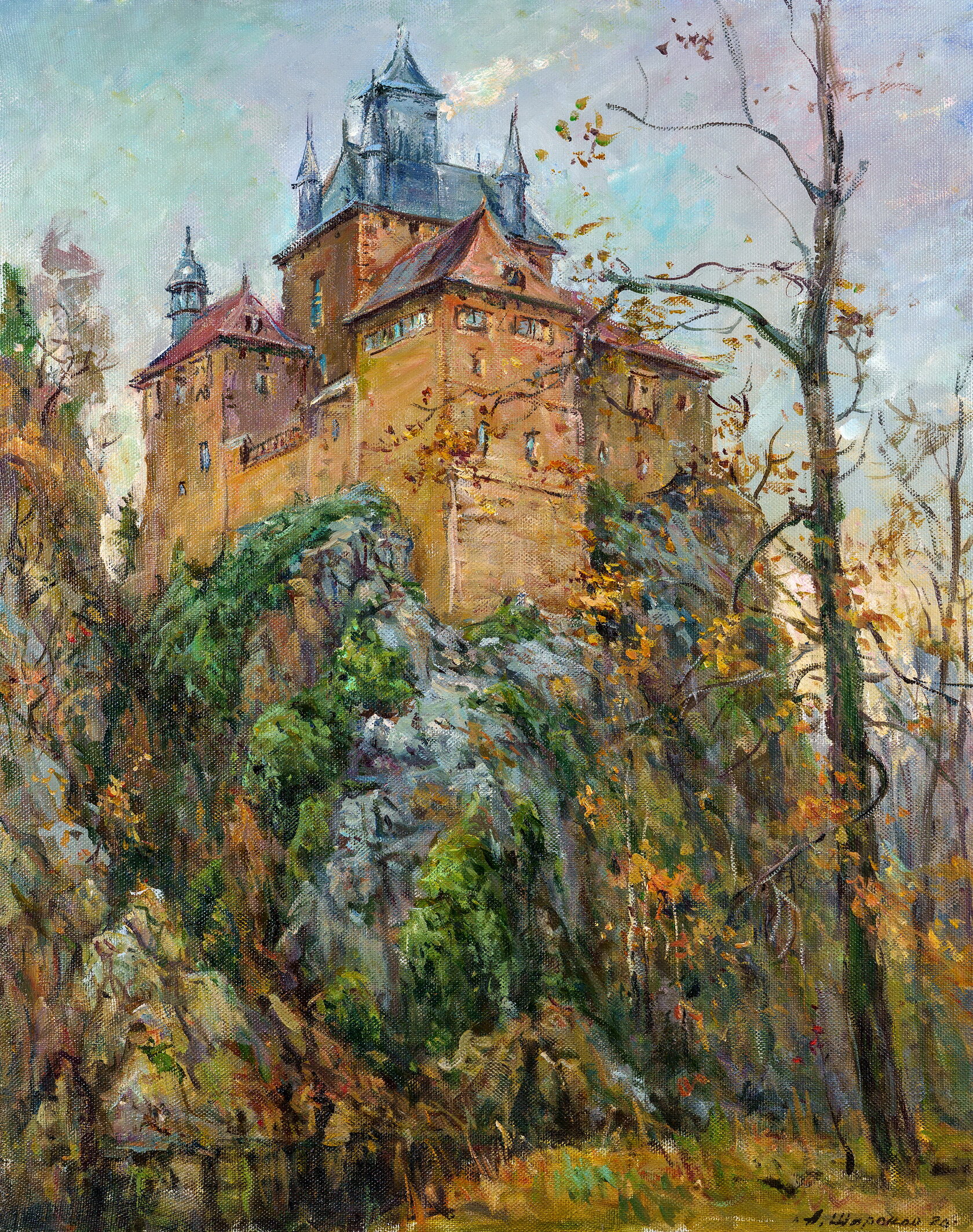 Замки картины художников