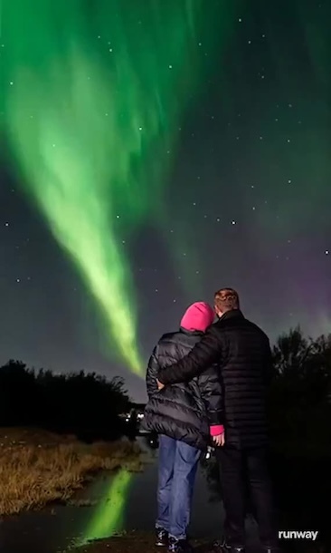 Северное сияние в Мурманской области во время тура