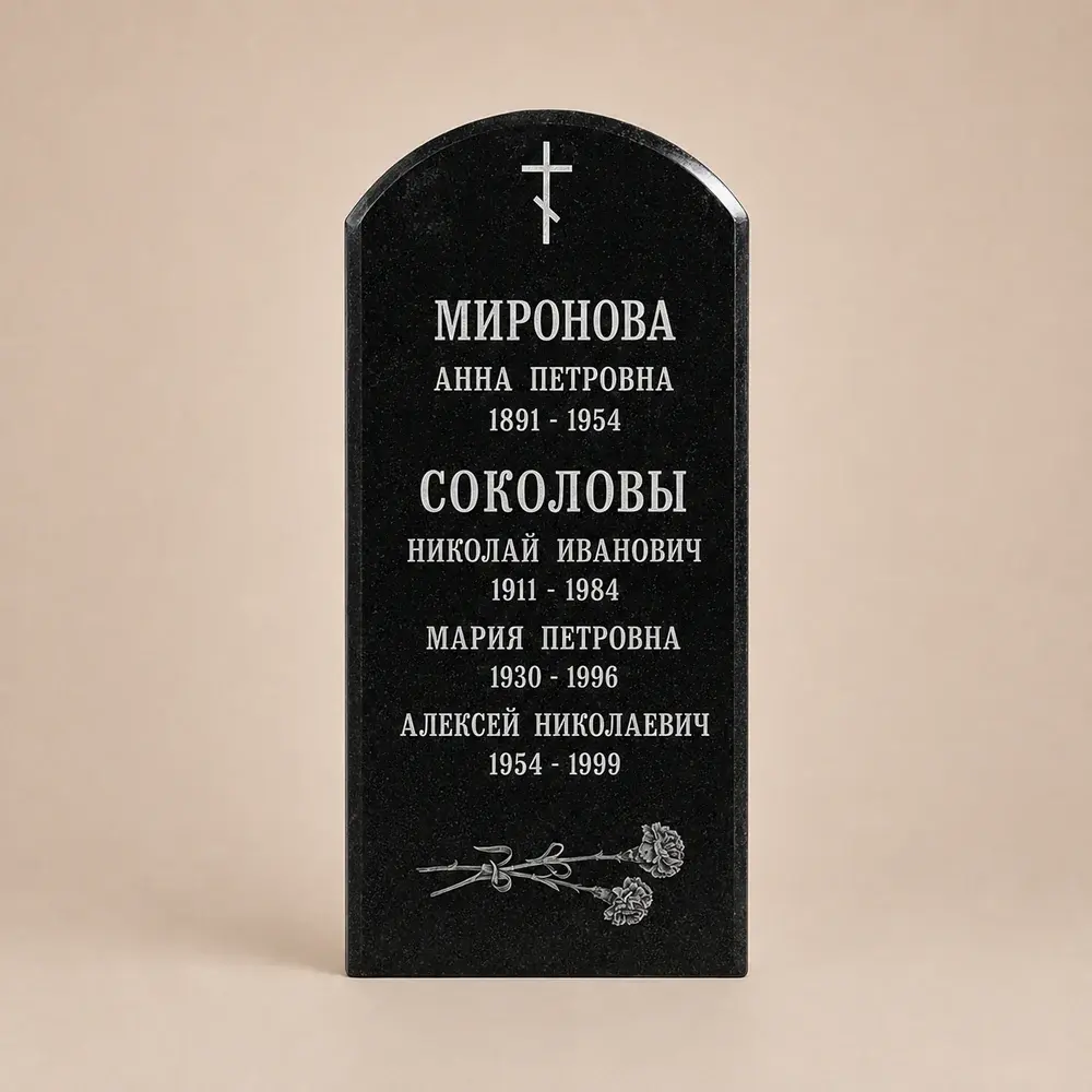 Оформление памятника 80×40 см — работа мастерской № 360