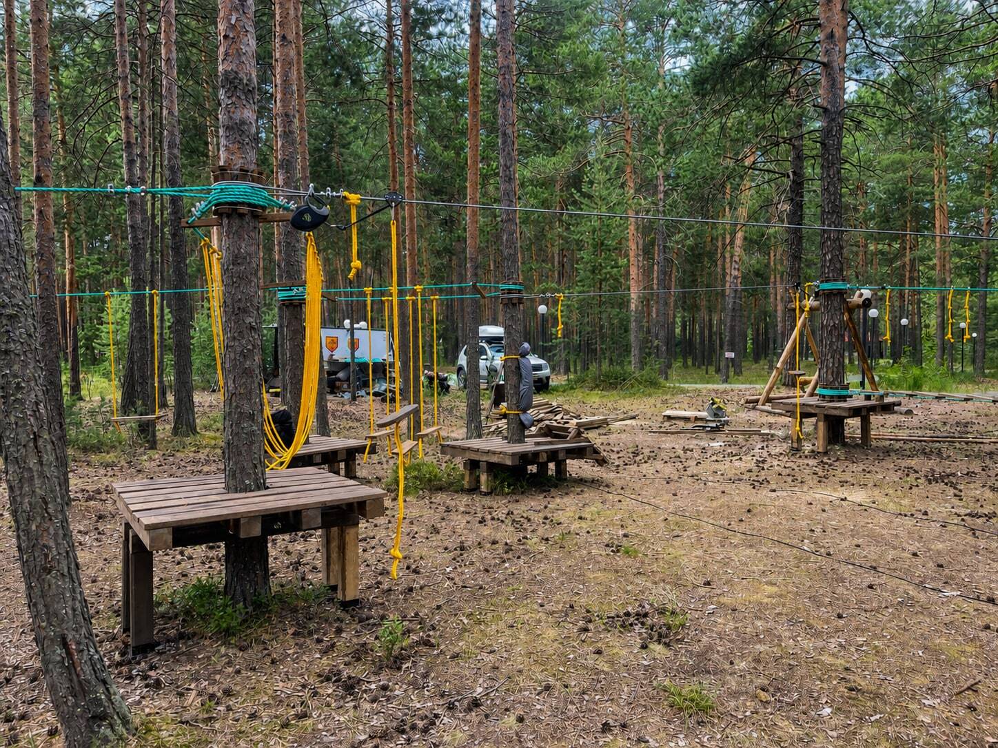 Верёвочный парк, навесной мост, зиплайн и тюбинговые трассы — фотография 3