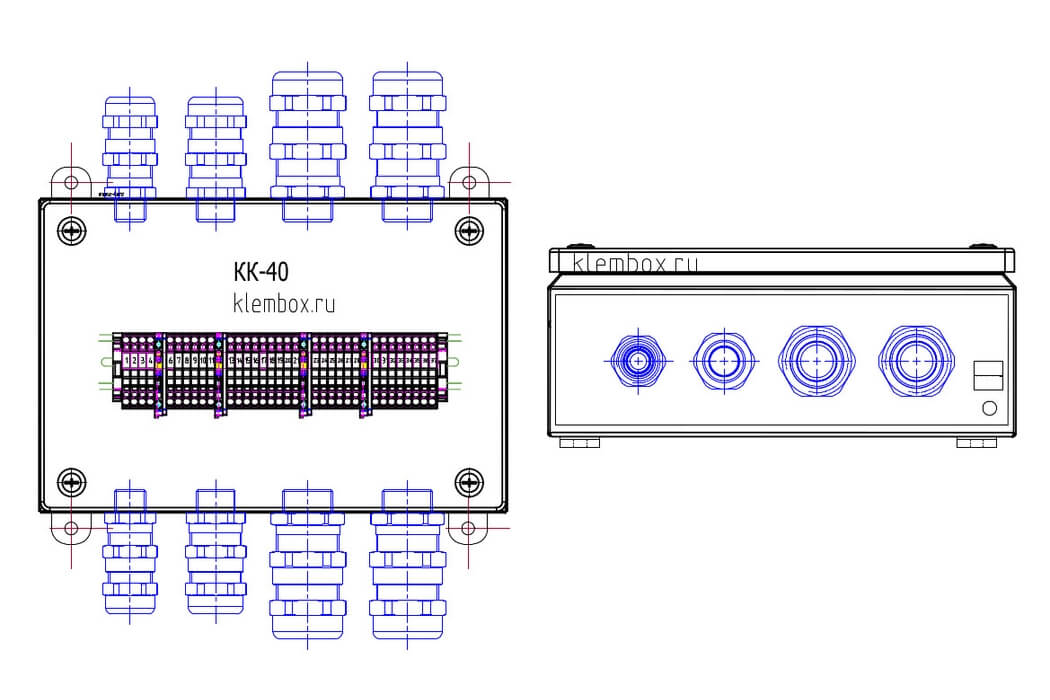 Клеммник чертеж dwg