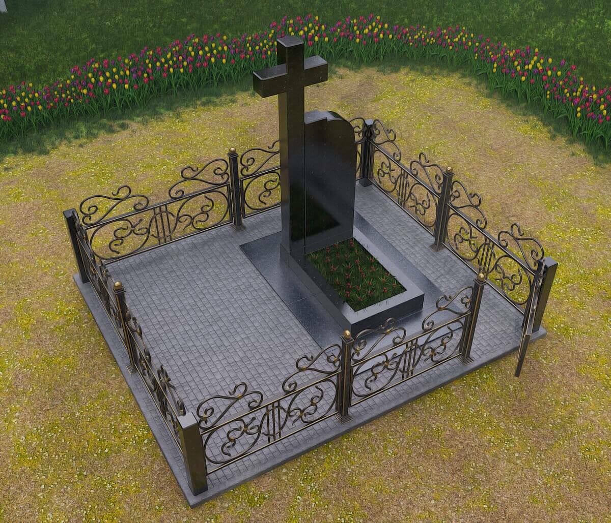Обустройство могилы на кладбище фото