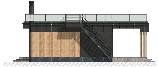 Проект дома "Компакт" для наглядного представления и визуализации данного варианта дома с другого бока