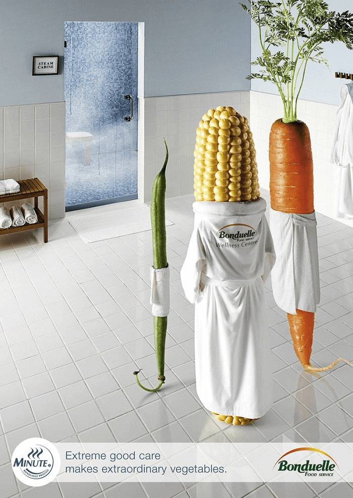 Креативная Реклама овощей Bonduelle