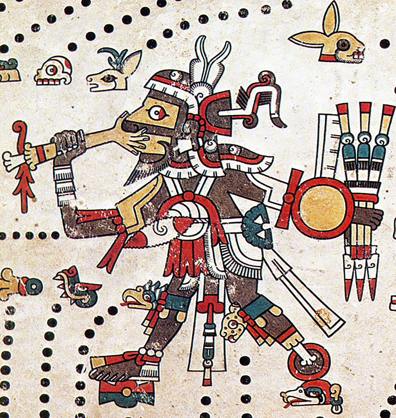 Тескатлипока. Фрагмент кодекса Фейервари-Майера. Ацтеки. Коллекция World Museum, Ливерпуль.