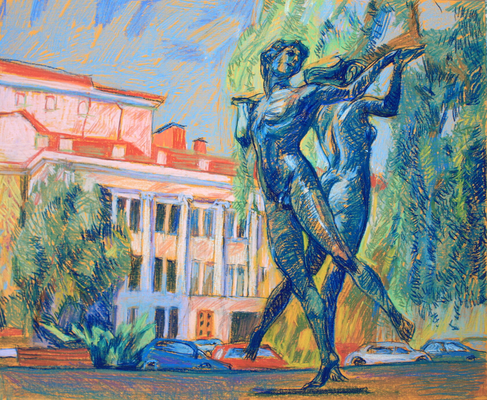 Fountain of Lovers painting by Irina Tour