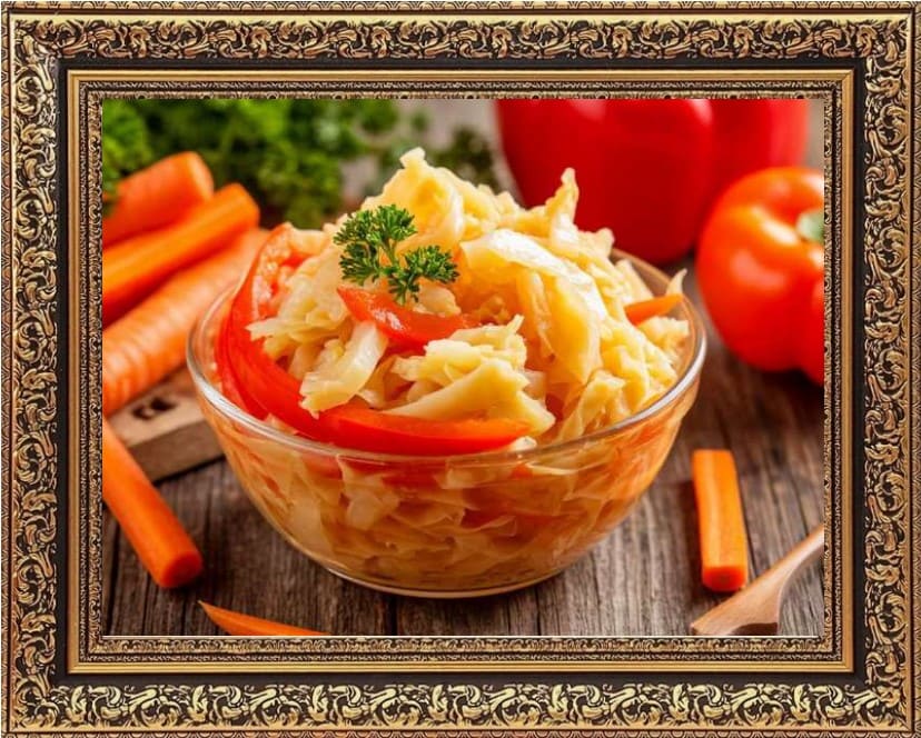 маринованная капуста с болгарским перцем