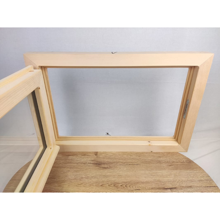 окно кедр прозрачный стеклопакет