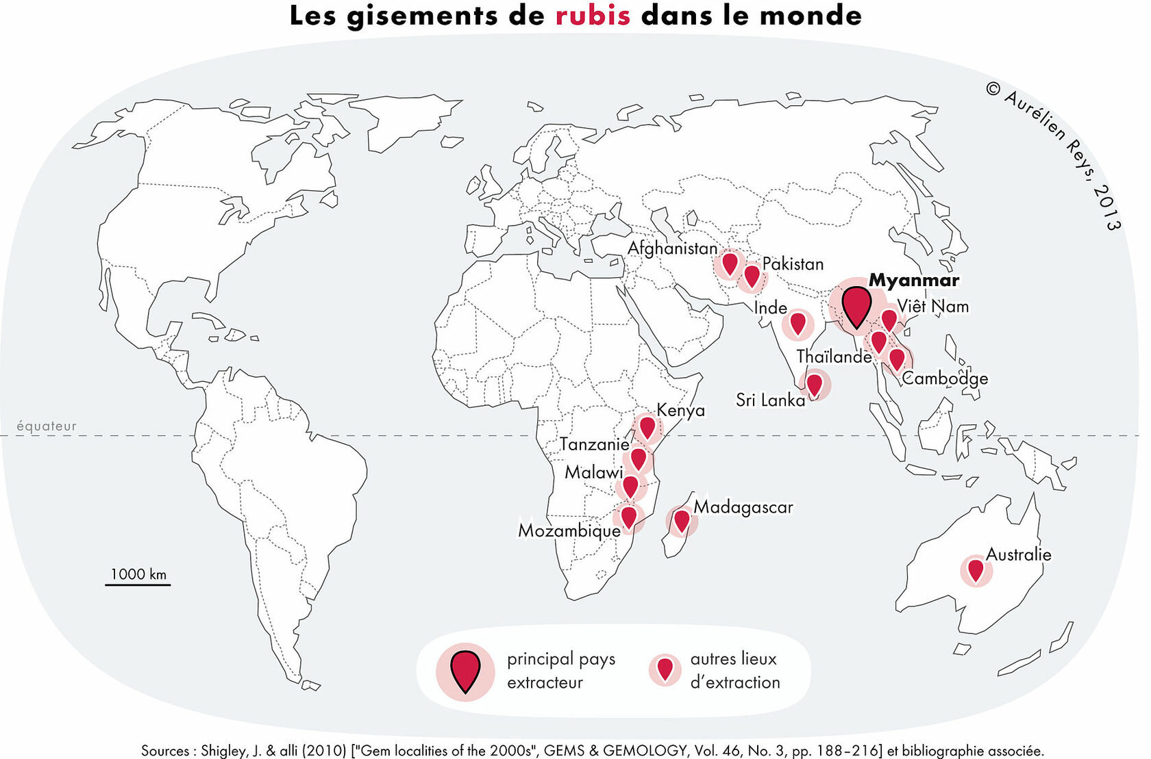 Карта месторождений драгоценных камней россии