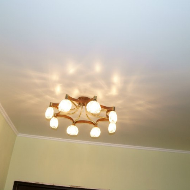 Матовый потолок в гостиной