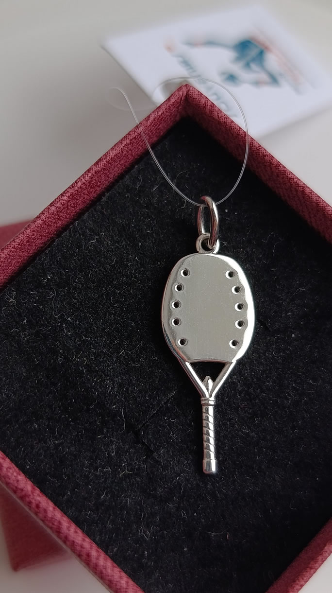 серебряная подвеска ракетка пляжный теннис, унисекс, высота 26 мм, родированная