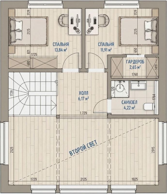 Планировка 2 этаж