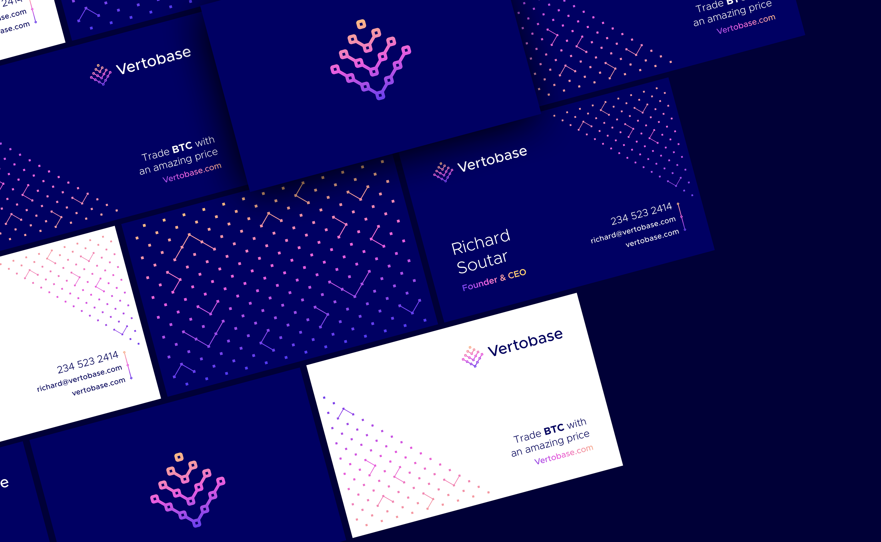 Crypto startup business cards