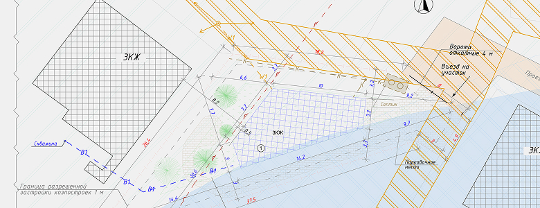 Схема планировки участка - СПОЗУ