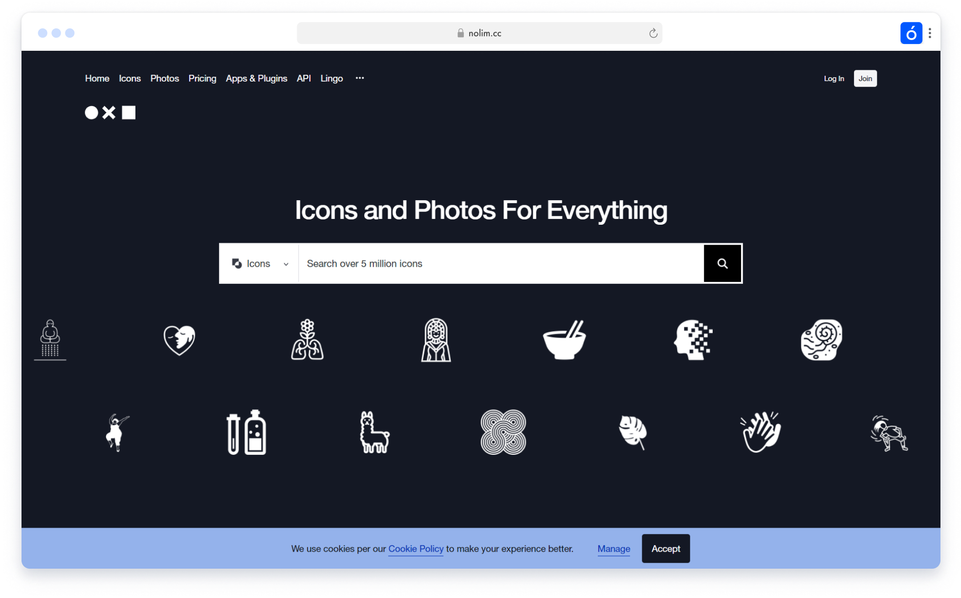 Скриншот был взят с библиотеки бесплатных иконок Tilda Icons