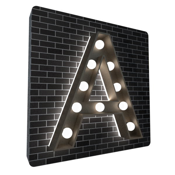 вывеска с ретро буквами