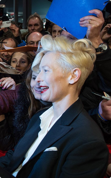 Тильда Суинтон на Берлинском кинофестивале