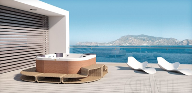 Luxury round spa pool