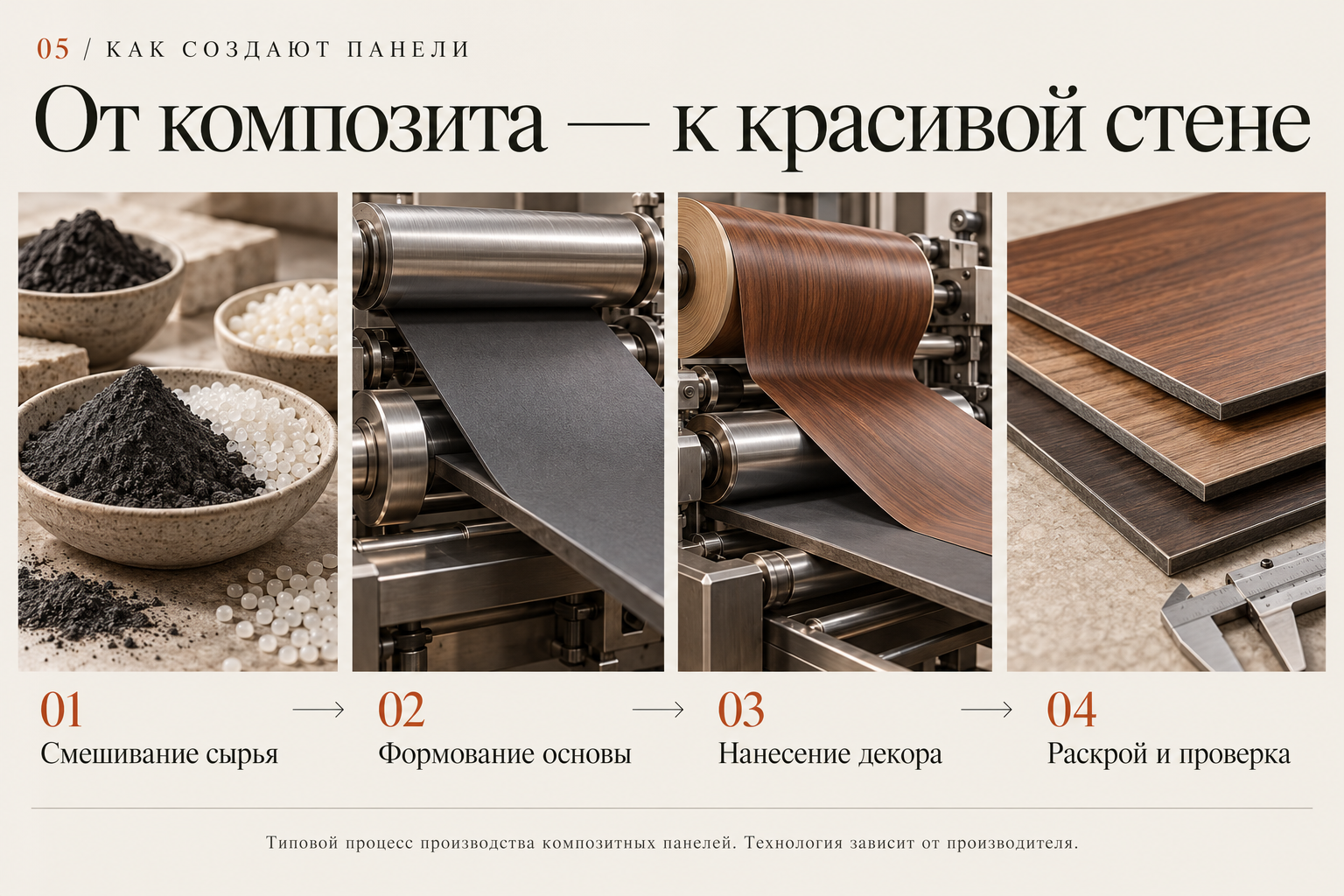 От композита — к красивой стене