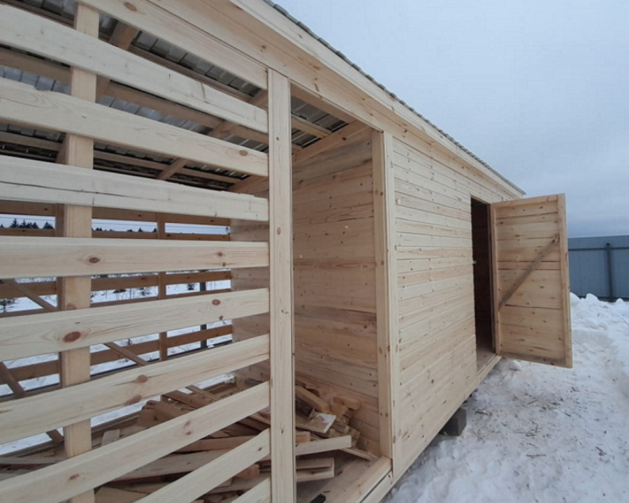 Бытовка с дровником / Сарай, Хозблок, Вагончик / 6х2