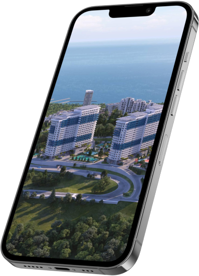 Мокап телефона, ЖК Кислород, ЖК Сочи