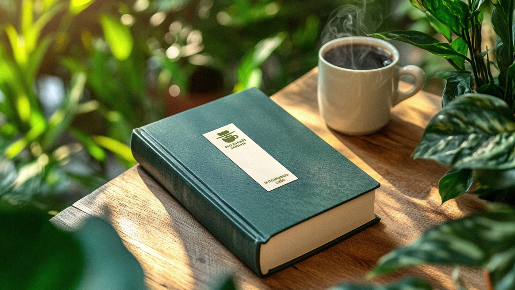 Книга с закладкой «Культуры общения» и чашка кофе на столе