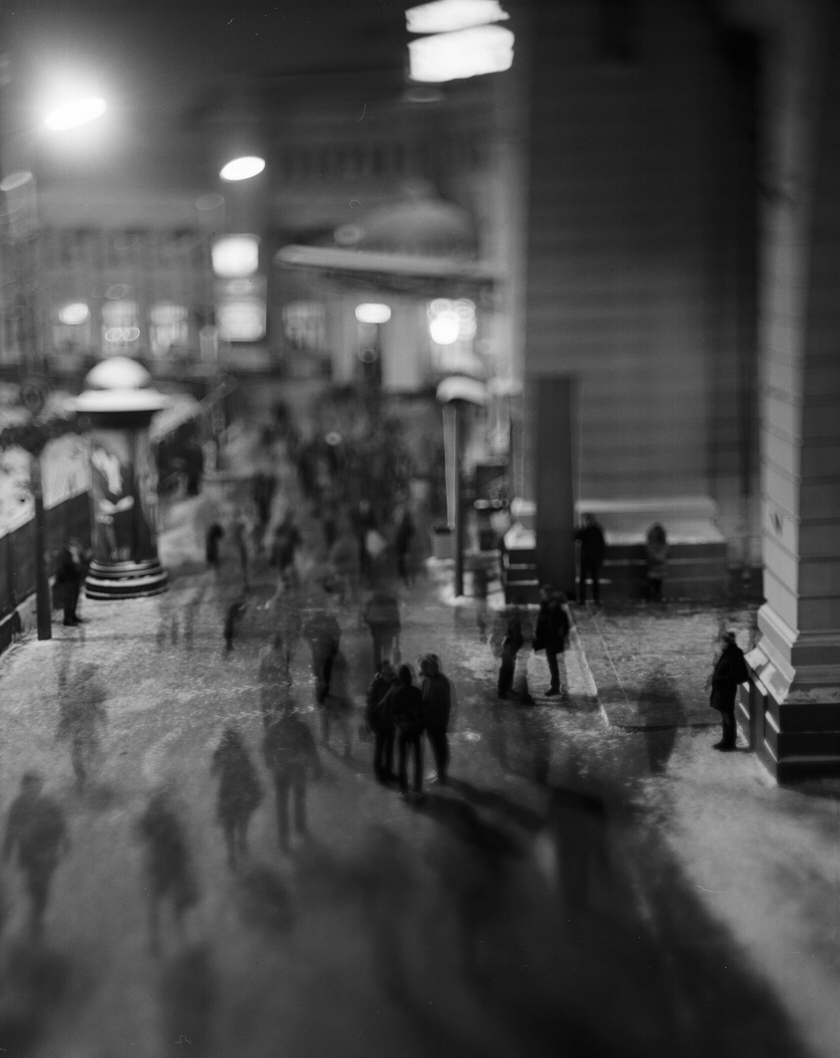 Belorussky Station Square. Moscow. BW negative 4x5 inch 2012