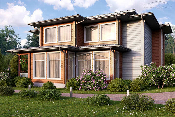 Проект дома из клееного бруса 9х6 Д-69-04