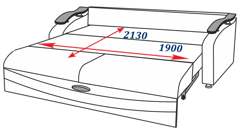 Кровать длина спального места 220