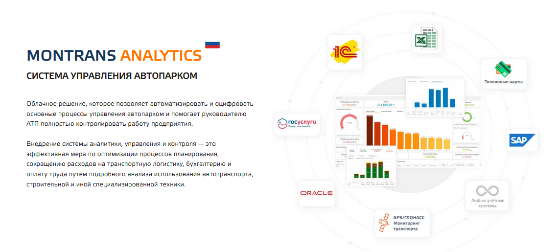 Система управления автопарком МОНТРАНС АНАЛИТИКС