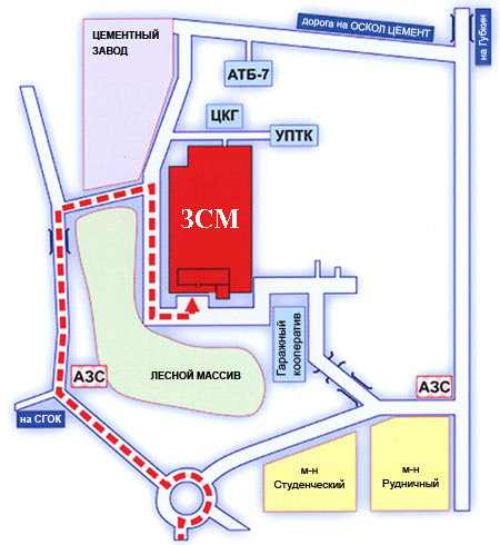 Отдел кадров старый оскол. Завод строительных материалов старый Оскол. Карта завода ОЭМК. ЗСМ старый Оскол.