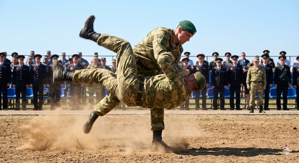 Показательные выступления спецназа Росгвардии в день праздника 27 апреля 