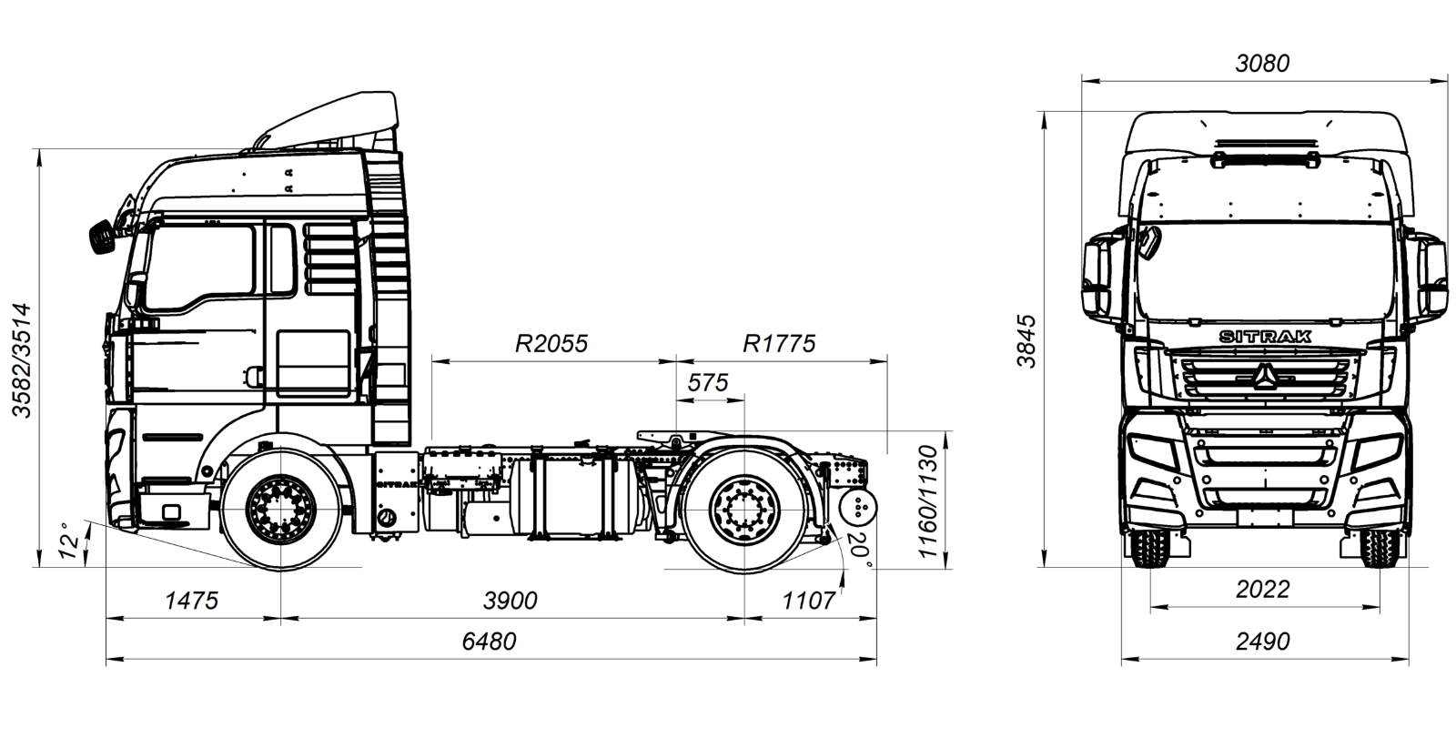4x2 480 АКПП+РЕТ, ПНЕВМА, G(П), 1150. 