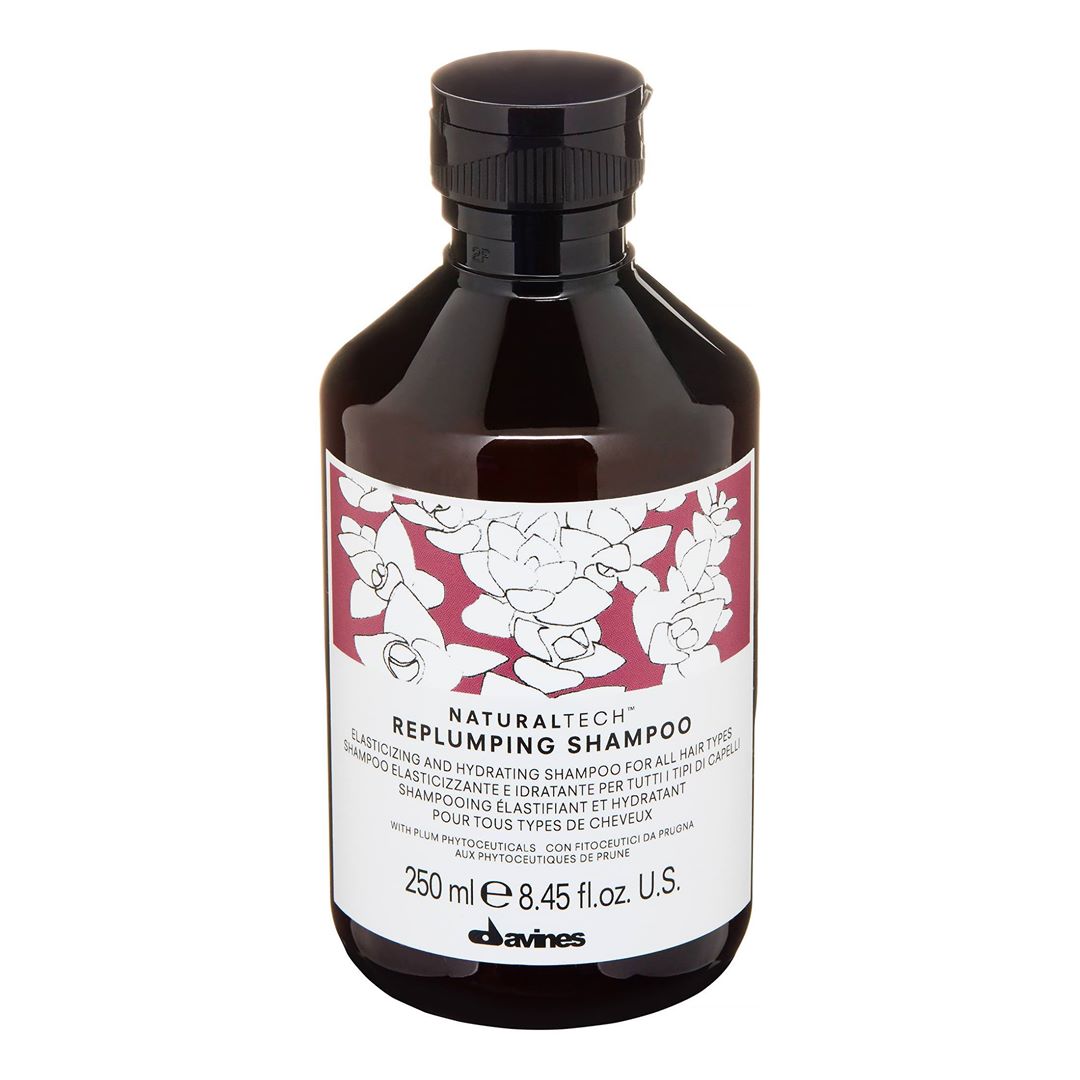 Davines шампунь отзывы. Davines Replumping Shampoo 250 ml. Davines Replumping Shampoo. NT Replumping уплотняющий шампунь. Уплотняющий кондиционер - Davines New natural Tech Replumping Conditioner 1 л.