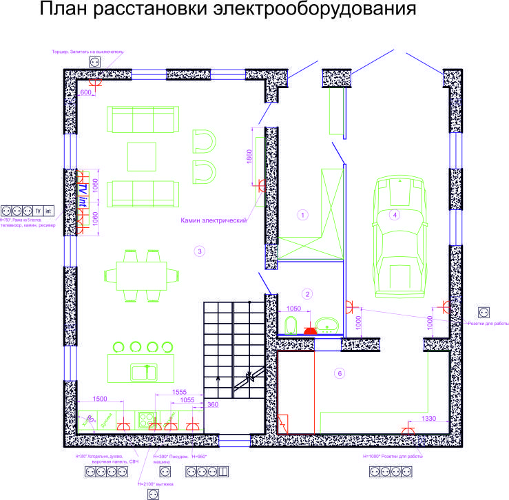 План размещения электрооборудования