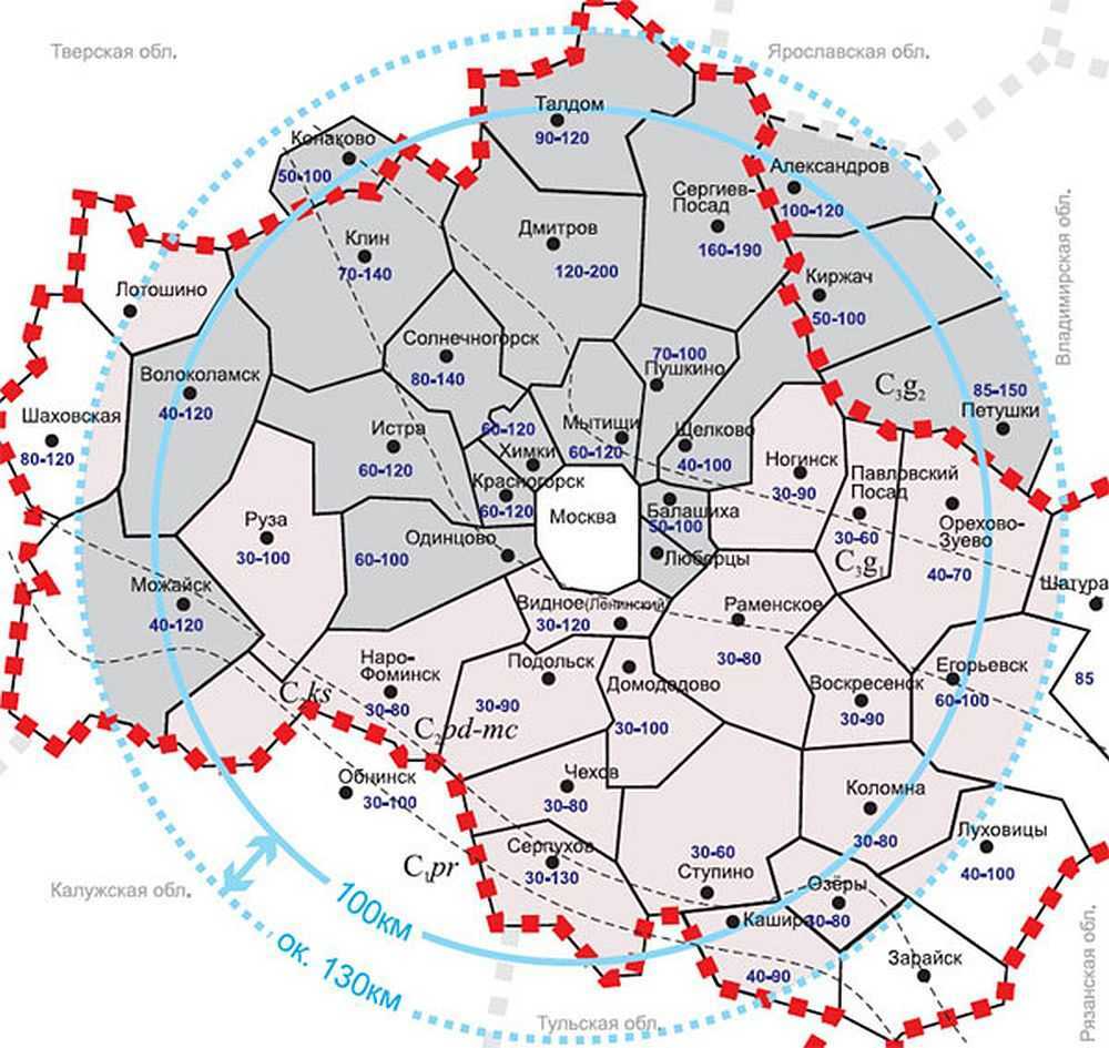 Карта бурения скважин