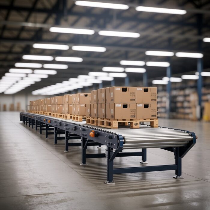 Паллетный конвейер для складской логистики