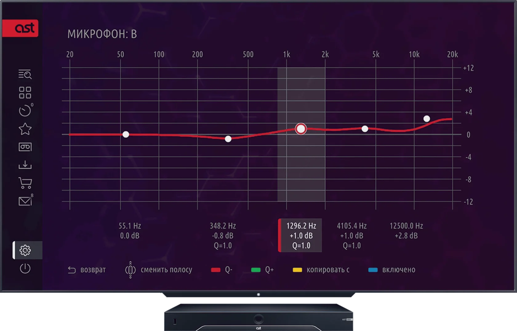 эквалайзер в AST-350