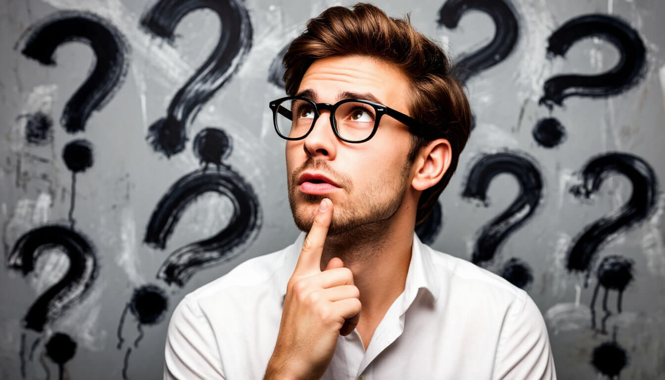 парень думает