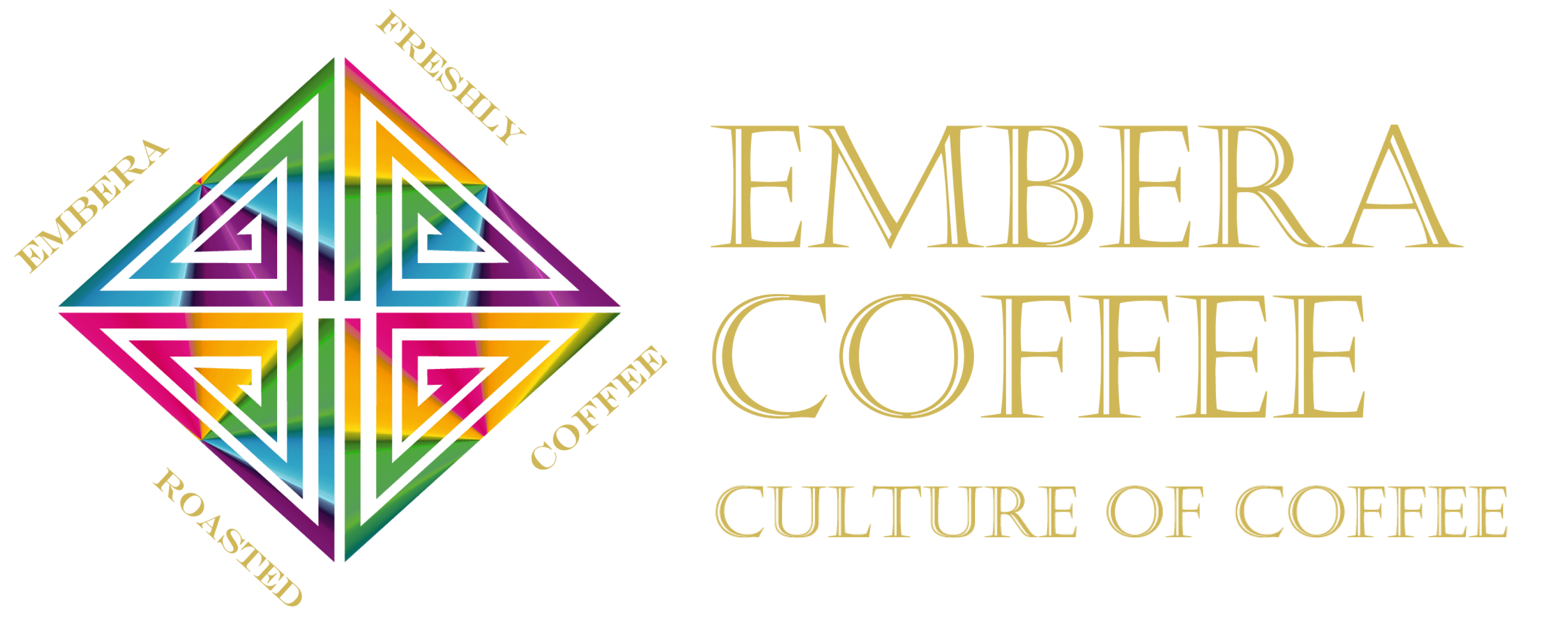 Embera Coffee — логотип компании, индивидуальная свежая обжарка редких сортов кофе