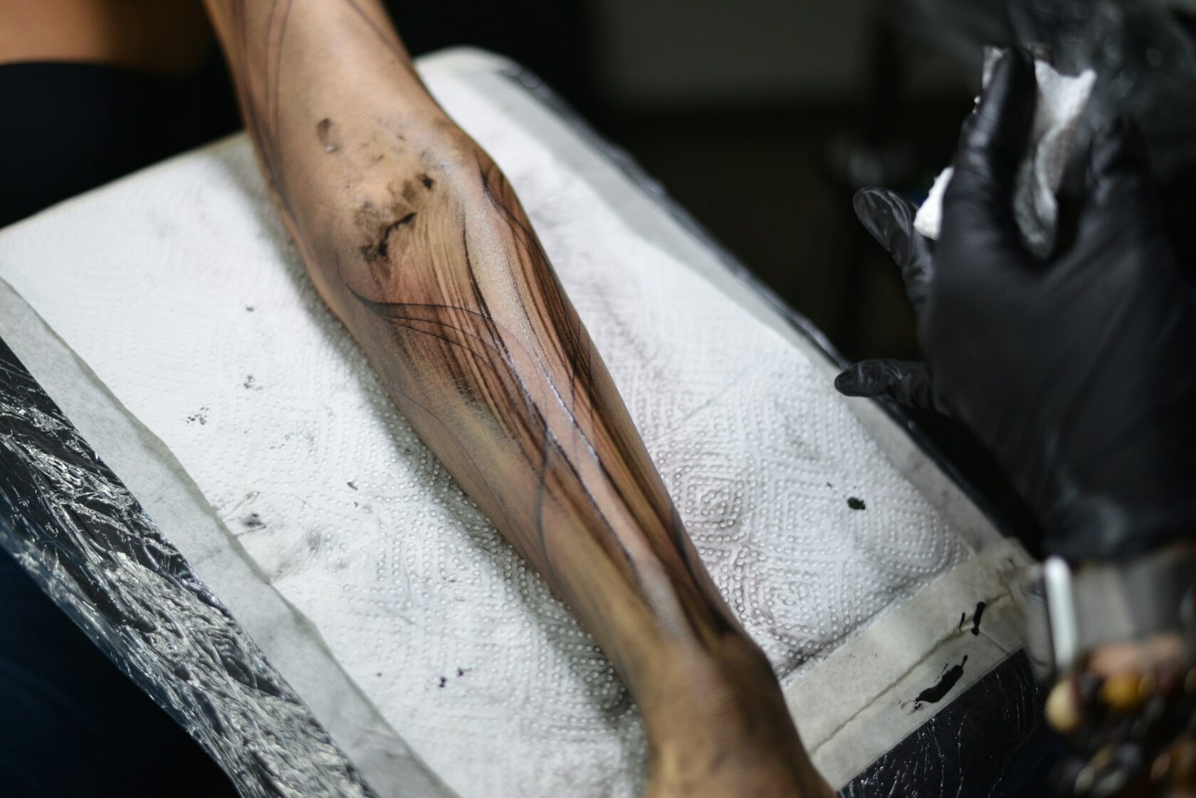 Realistic temporary jagua tattoo design on an arm