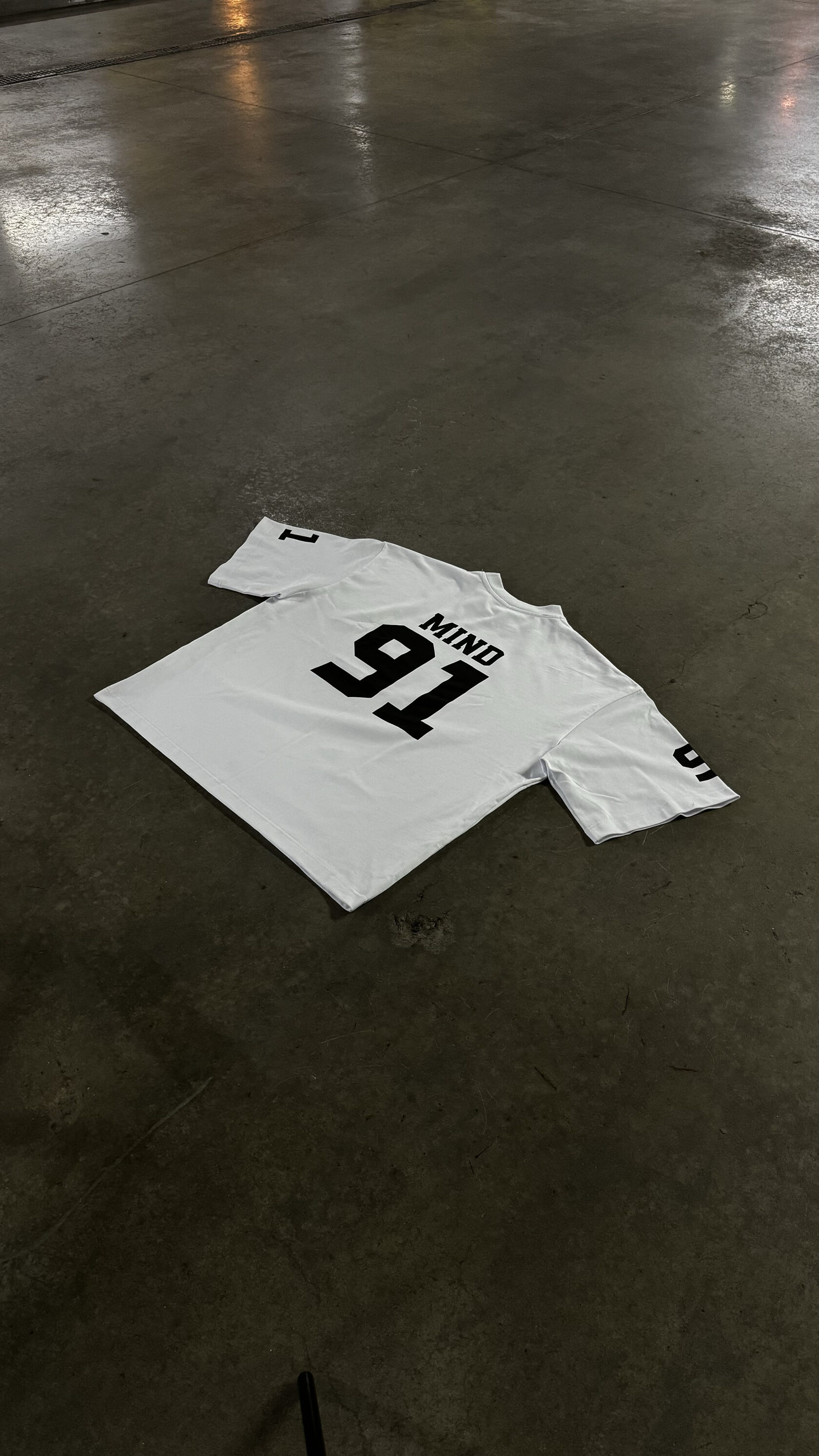 Crop Jersey T-Shirt White