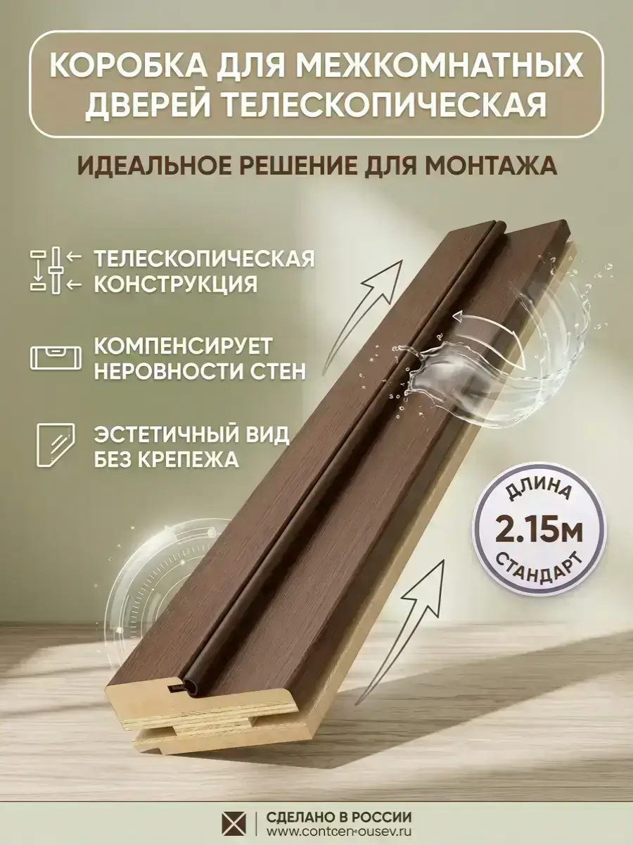 Телескопическая коробка для двери